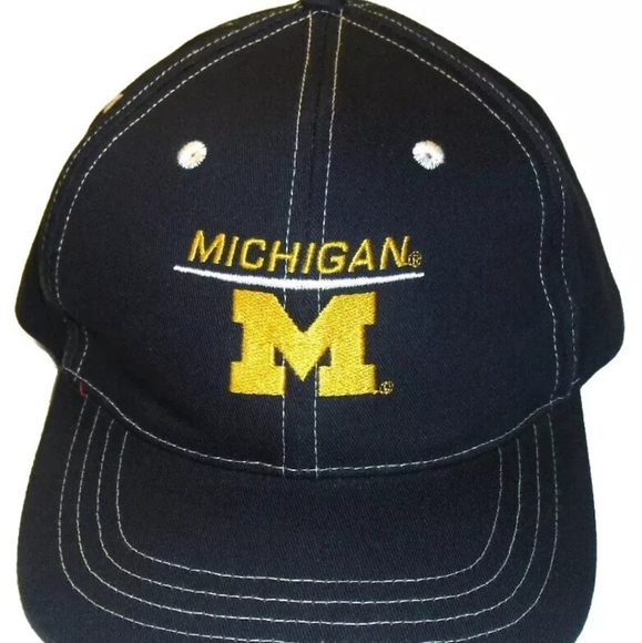 Michigan Wolverines M logo Mens adjustable strapback hat New Ncaa Gear For Sport - Picture 1 of 4